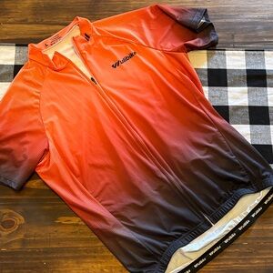 Wulibike Men's Gradient Cycling Shirt orange Black large